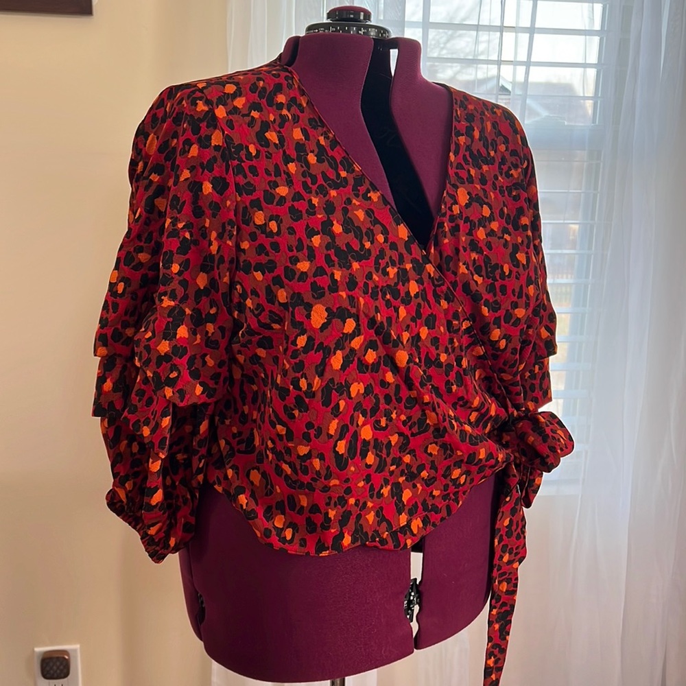 City Chic Wrap-style Top 3/4 Sleeves XL